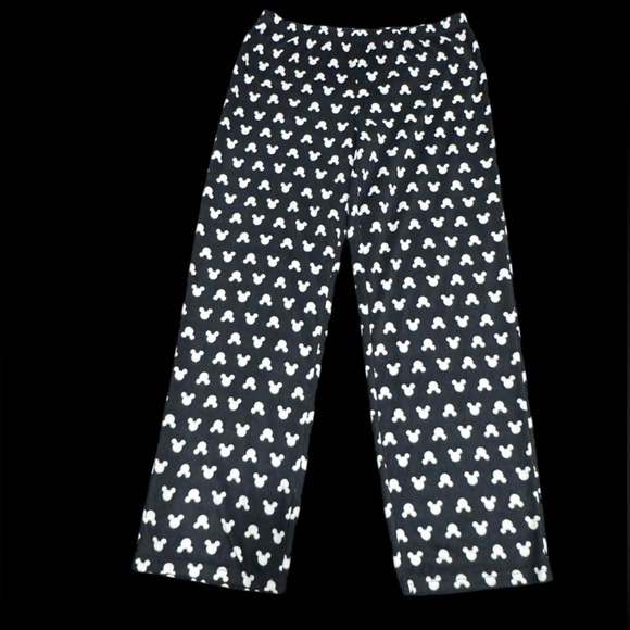 Disney Mickey Mouse Black & White Fleece Pajama Long Sleeve Pant Set Sz XL p10 - Picture 3 of 5